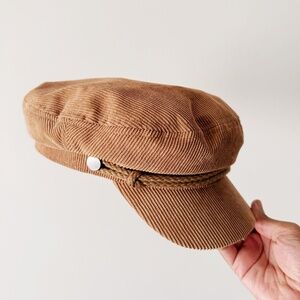 tan corduroy greek fisherman hat